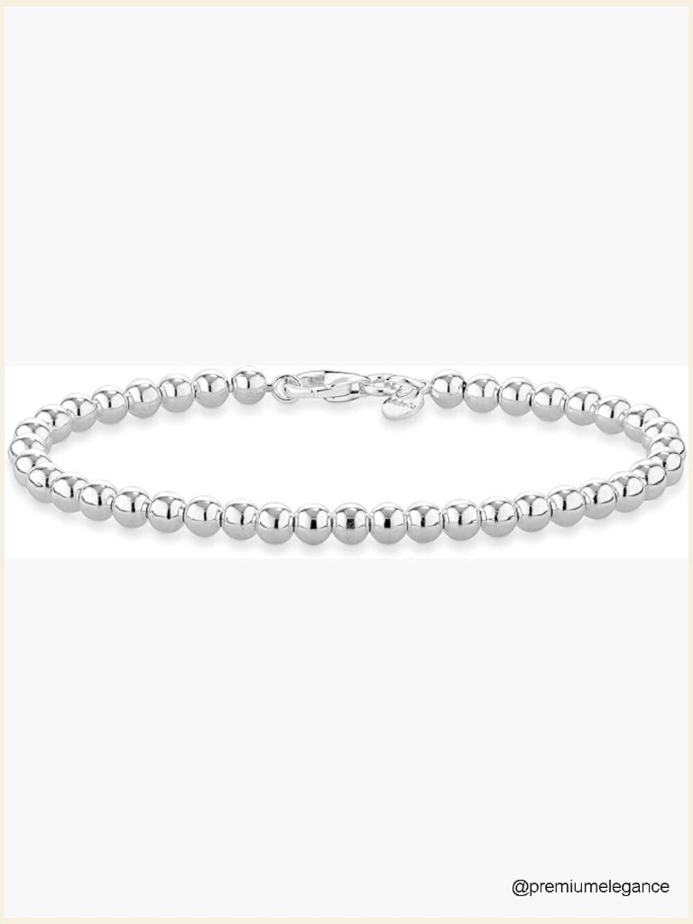 Handmade 4mm Bead Ball Strand Chain Bracelet